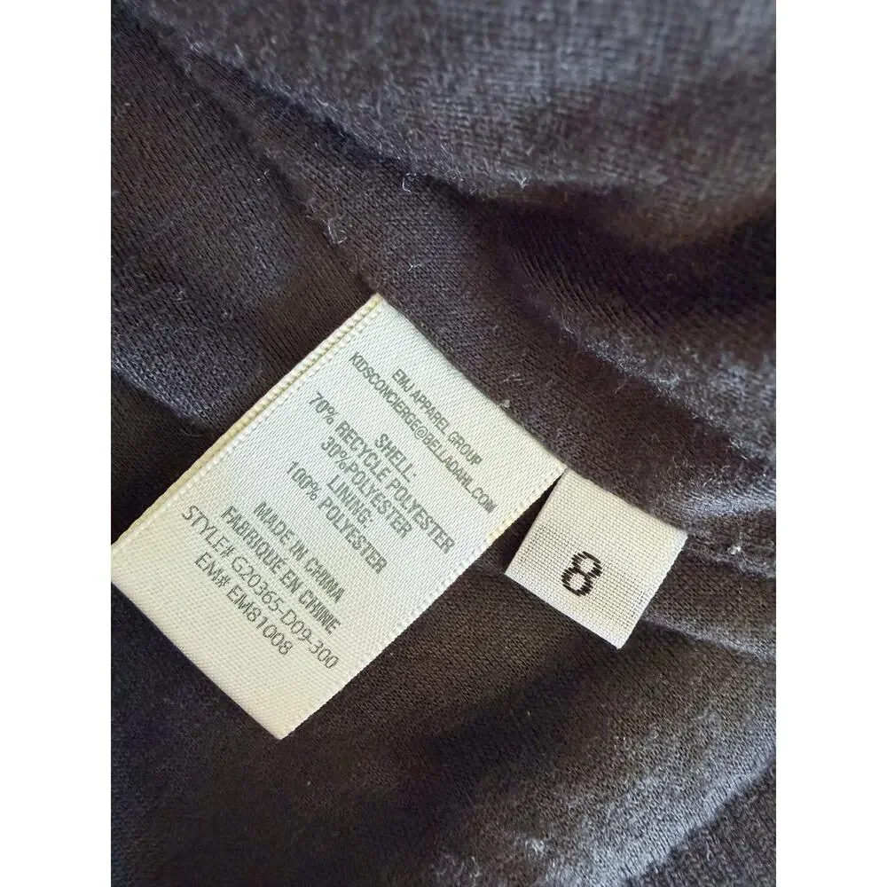 Bella Dahl Girls Camo Teddy Puffer Jacket Size 8 - Cozy & Stylish!
